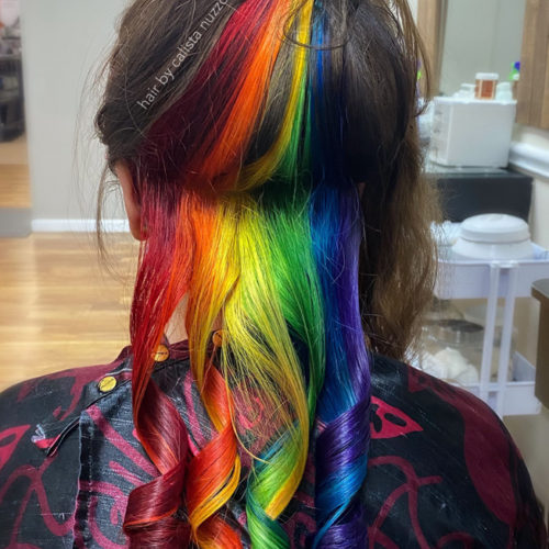 Get rainbow hair at Natural Solutions Salem Ohio