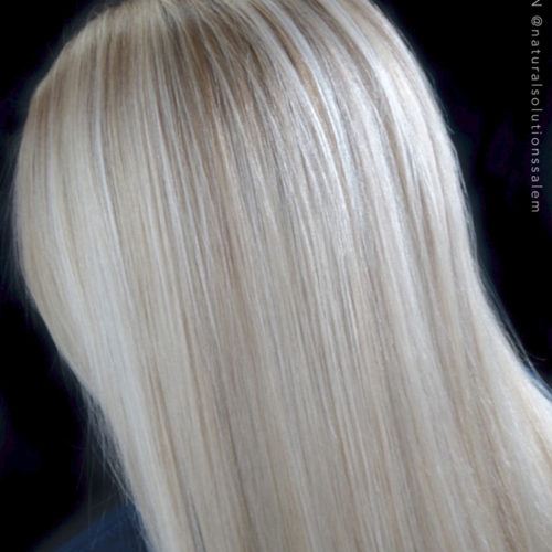 Natural Solutions Salem Ohio Salon does platinum blonding services