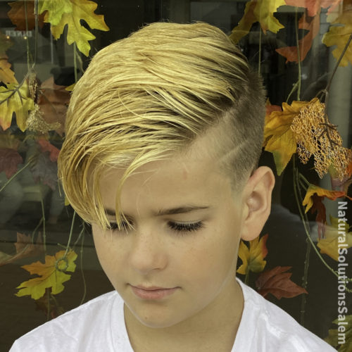Trendy and stylish boys hairstyles are what we do at Natural Solutions Salem