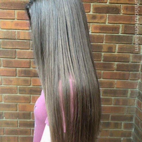 Natural Solutions loves long hairstyles for adding babylights