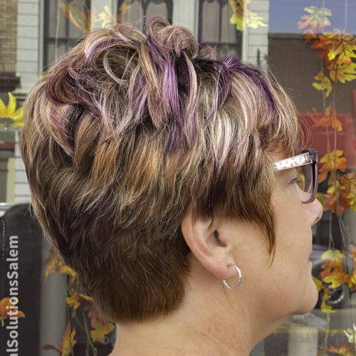 Popular women’s haircut style in salem ohio at Natural Solutions