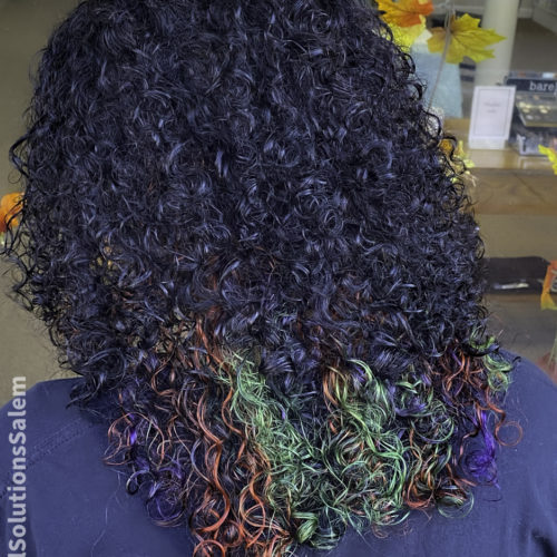 bright vivid color idea for african american curly hair in salem ohio