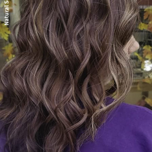beautiful fall haircolor look for a salem ohio local with long hair