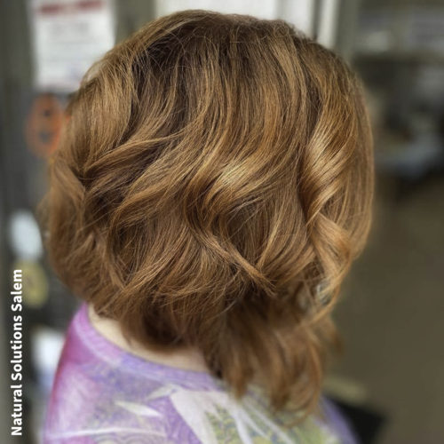 red copper over blonde hair brightens the hair and livens it up in salem ohio