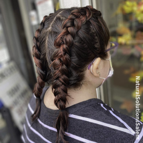 braids are a trendy hairstyle for salem ohio locals at natural solutions salon