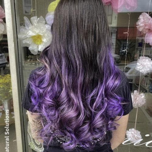salem ohio salon offers purple haircolor vivid hairstyles