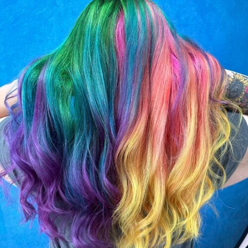 want some color in your life? get this exciting vivid rainbow color